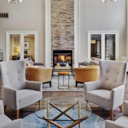 living area with easy access to other rooms